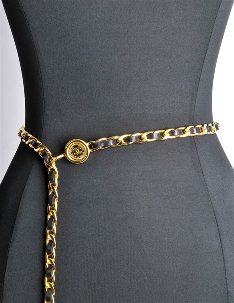 vintage chanel leather belt|authentic Chanel belt.